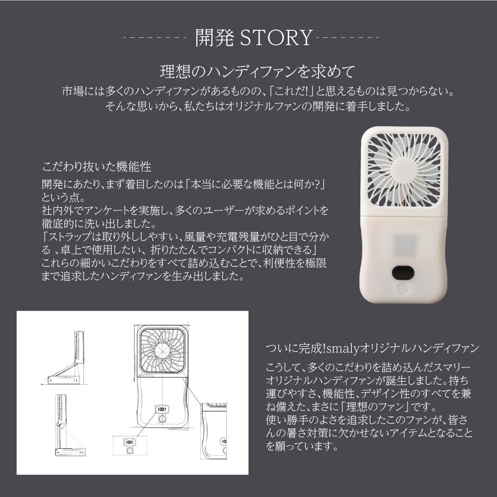 【2025年モデル】5wayスマートハンディファン 手持ち 首かけ ネッククーラー 卓上扇風機 角度調節 5段階風量 小型 ポータブルファン コンパクト スマホスタンド モバイルバッテリー スマホ充電