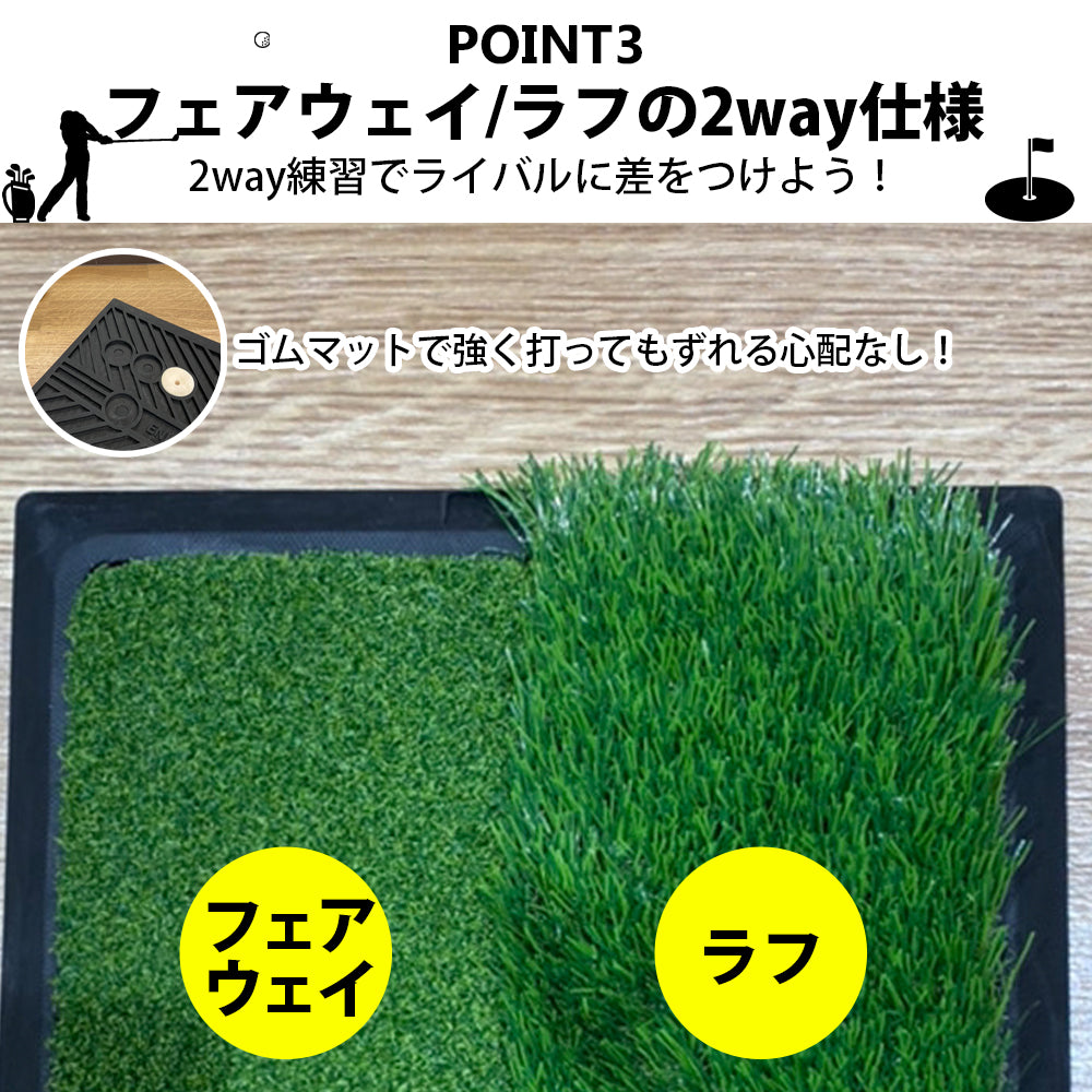 アプローチ 練習 3点セット アプローチ マット ゴルフマット ゴルフボール ティー 練習 用具 ゴルフ 練習器具 アプローチマット ゴルフ練習用 ネット 室内 室外 屋外 屋内 大きい ウレタン アプローチ用ネット