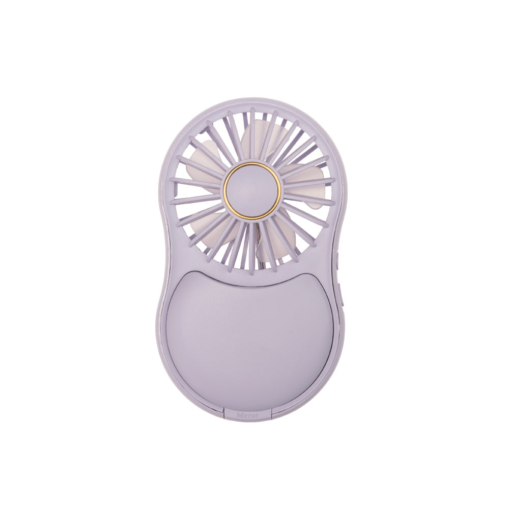 【2025年モデル】  LEDライトミラー付きハンディファン