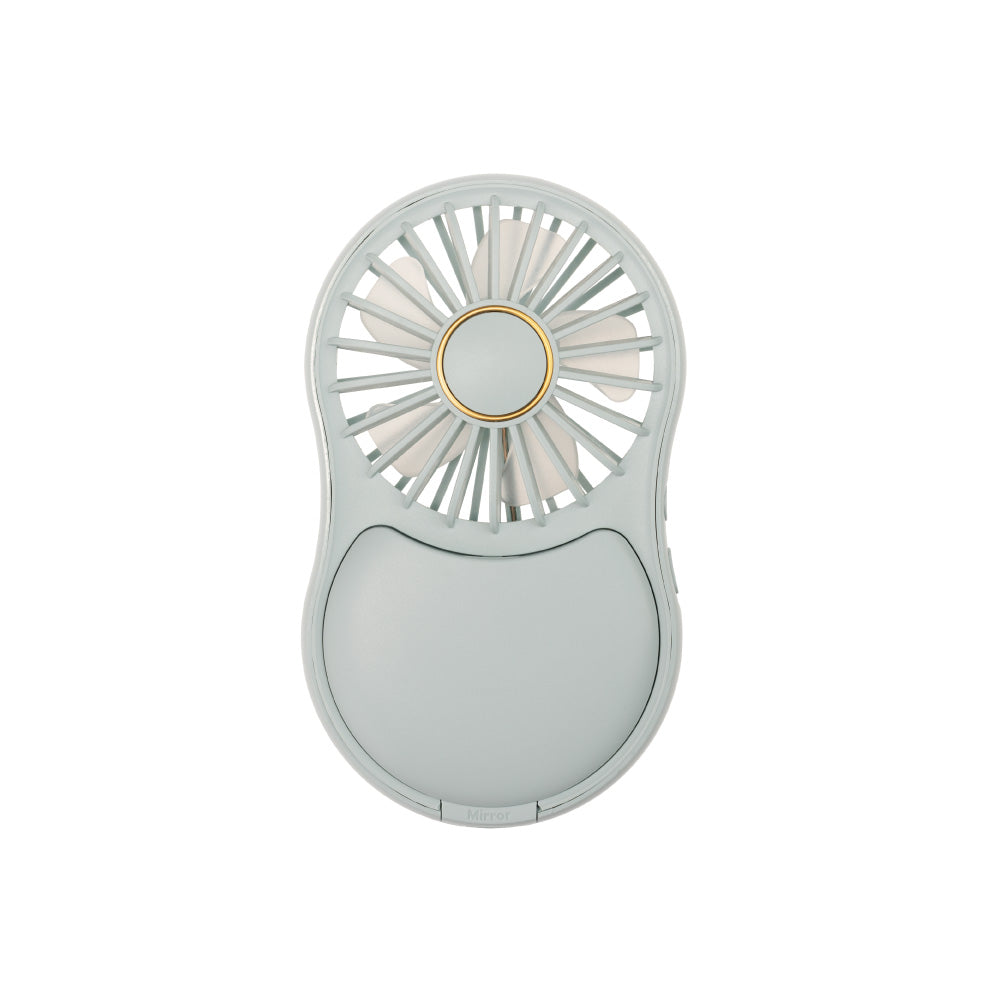 【2025年モデル】  LEDライトミラー付きハンディファン