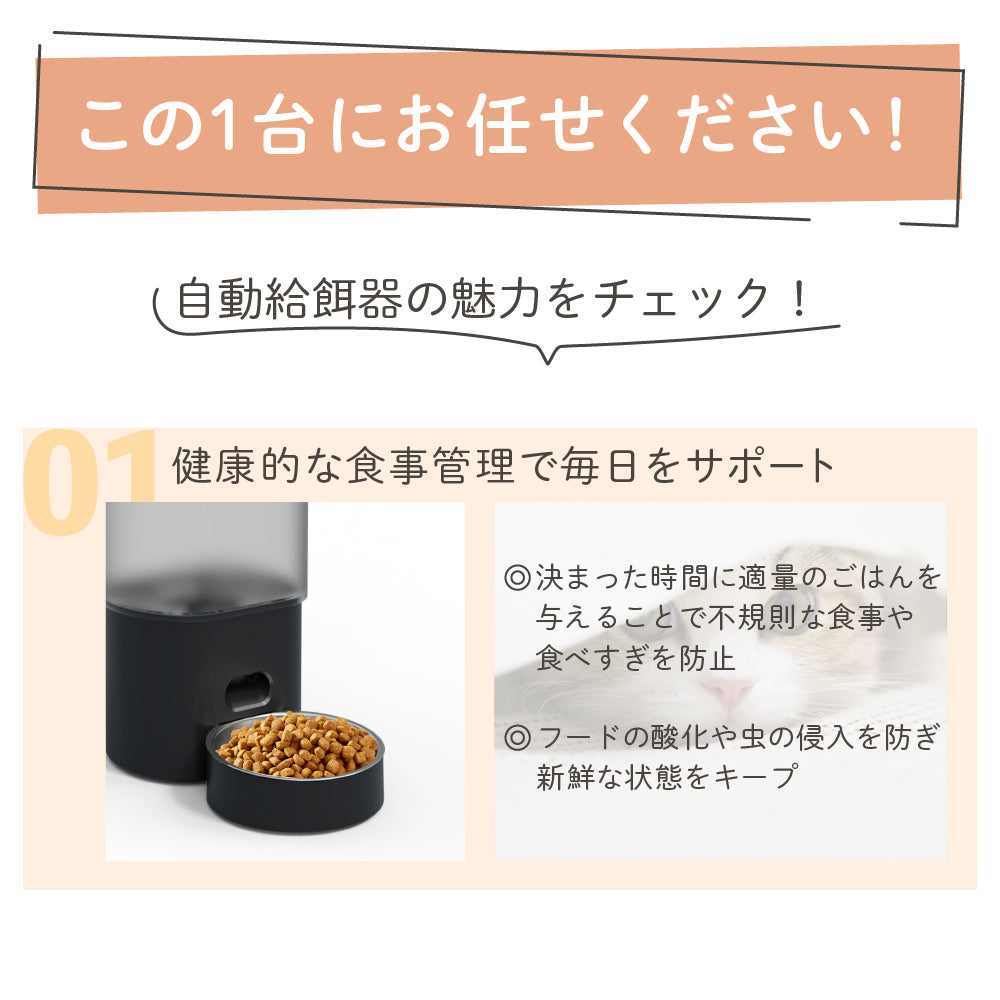 【ペット用】 自動給餌器＆給水器