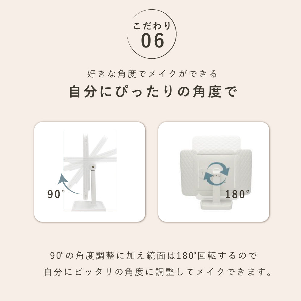 LED 三面鏡 女優ミラー 卓上ミラー ライト付き USB充電式 折りたたみ ミラー 明るさ調整 角度調整 おしゃれ 化粧鏡 メイクミラー 拡大鏡 スタンド ハリウッドミラー 誕生日 プレゼント