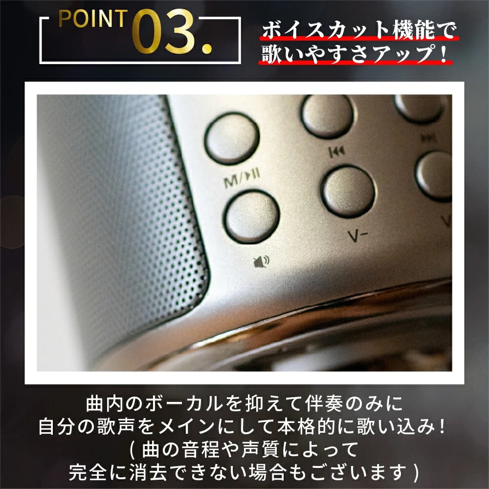 POINT3 ボイスカット機能で歌いやすさアップ