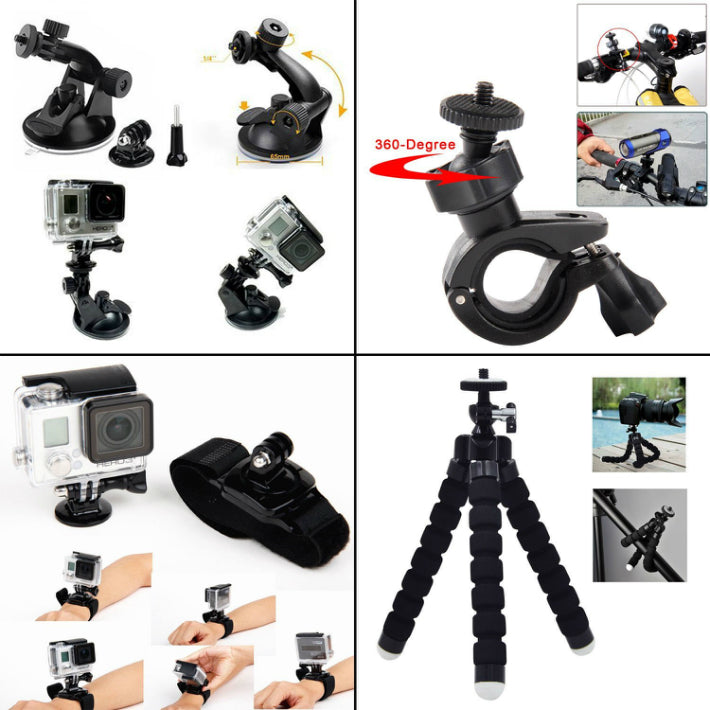 gopro アクセサリー マウント 26点セット ゴープロ gopro hero7 8 9 10 11 対応 black アクセサリー セット GOPRO HERO 自撮り棒 セルフィースティック ゴープロ 対応 アクションカメラ 三脚 スマホホルダー