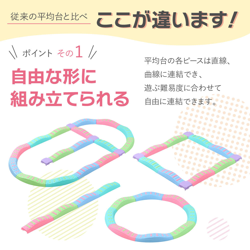 バランスブロック バランスストーン【20ピースセット】バランスボード 子供用 ゲーム 平均台 20ピース 筋力 柔軟 体幹 トレーニング スポーツ 知育玩具 室内遊具 屋内 幼稚園 バランス 歩行 プレゼント